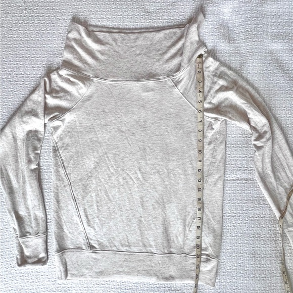 Athleta Studio Barre Sweatshirt. Size XS. Toasted Oatmeal/Brown EUC - Picture 4 of 9